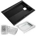 Uniflasy 69804 Grease Tray with 67047 Catch Pan for Weber Spirit 300 Series Gas Grills,Spirit E310 E320 E330 S310 S320 S330 Grills,Drip Tray with 10 Pack Aluminum Foil Liner,Replace Weber 69804 67047