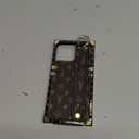 Dropcases Compatible with iPhone 15 Pro Max Case Luxury Designer for Women Girls,Rectangle Leather with Wristband Strap Kickstand Holder Protective Phone Cover for 15 Pro Max - 6.7”(Brown)