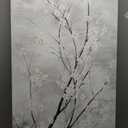 MLART99 Plum Blossom Decorative Floral Pictures Flower Prints Wall Art 24"x48" Botanical Poster for Bedroom Wall Decoration Living Room Pictures (White)