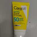 CeraVe Invisible Mineral Sunscreen SPF 50, Face Sunscreen for Sensitive Skin With Zinc Oxide & Titanium Dioxide, Vitamin E + Niacinamide + Ceramides, Oil Free, Travel Size 1.62 oz