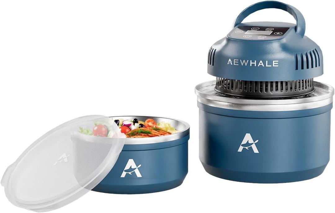AEWHALE Portable Air Fryer 3-in-1,4QT & 8 Cup non toxic air fryer with Storage Lids,Ideal for Small Spaces