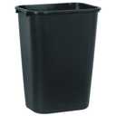 Rubbermaid Commercial Products Deskside Wastebasket/Trash Can, 10.25-Gallon/41-Quart, Black, Plastic, Garbage Can for Home/Office, Fits Under Desk/Sink/Cabinet