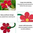 Crazy Daisy Sprinkler Crazy Dancing Flower Water Sprinklers Funny Sun Flower Dancing Daisy Lawn Sprinkler for Yard Watering Dogs Playing Red Garden Sprinklers