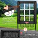 9 Hole Pitching Net with Strike Zone, Baseball Pitching Target, Softball Pitching Net, Protable and Adjustable Pitcher Training Equipment with Throwing Pitching Target, Standard, 
Adjustable (39"-45")