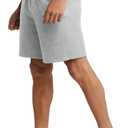 Hanes Mens Originals Sweat Shorts, Midweight Fleece Shorts with Pockets, 8", Size XL