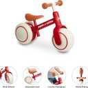 Radio Flyer Steady Start Balance Bike, Red, for Kids Ages 1-3, Pedal Free for Quick Learning, Wide Front and Dual Rear Tires, Tool-Free Adjustable Seat, Quiet Ride Wheels, Kid & Toddler Balance Bikes
