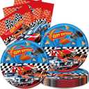 40Pcs Race Car Birthday Supplies RacecarThemed Birthday Plates and Napkins Supplies Hot Cars Baby Shower Decorations Wheels Party Decorations