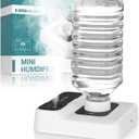 Portable Humidifiers for Travel, Small Mini Humidifier with Auto Shut-Off, Nightlight and Storage Bag for Hotel, Bedroom or Office, Plant Humidifier Indoor, White