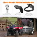 Chelhead UTV ATV 3-Way Hitch Adapter with 2 inch Ball 3500lbs for ATV UTV Trailer Hitch Adapter, 3" Drop/Rise, 3 Mounting Options, (3 Way Hitch Adapter with Ball)