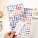 7 x 2026 Calendar Wall Calendar Stickers,January-December Calendar 44x30 Large Wall Calendar Poster with Removable Monthly Planner Sticker Strips, Weather & Emotion Icons for Home Office School Planning (Pink)