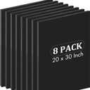 Elcoho 8 Pack Black Foam Board 20 x 30 Inch Thick Foam Core Board for Projects, Double-Sided Acid-Free Foam Poster Boards for Graduation DIY, Painting, Displaying, School and Craft Projects