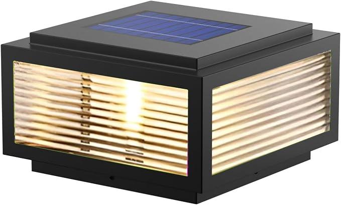 Outdoor Post Light 10X10 in, Column Light,Wired Lantern Column Lamp 110-240V(12-36V Replace Bulb),Garden Light,IP54 Waterproof, Base E26,LED Post lamp,Fence Post caps