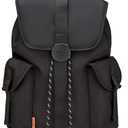 mixi Travel Laptop Backpack for Women & Men Carry On Backpack fits 16'' Laptop, Waterproof Lightweight Casual Hiking Weekender Bags Rucksack,17 Inch, Knight Black