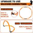 Hikeen Octagonal Agility Rings, Speed Rings, Youth Agility Footwork Training and Speed Hurdles Ladder, Fitness Equipment Sport Workout for Soccer, Home Gym, 6 Firm Rings Set