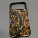 Floral Art Phone Case for iPhone 17 Pro Max, Vintage Cute Aesthetic Phone Cases Shockproof Design Trendy Stylish Kawaii Protective Cover Women Girls