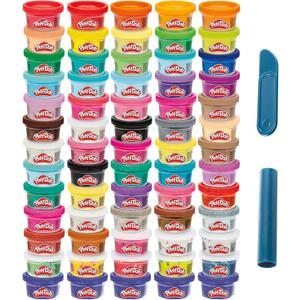 Play-Doh Ultimate Color Collection 65-Pack of 1-oz Cans, Includes Sparkle, Confetti & Color Burst, Back to School Classroom Supplies, Preschool Toys, Ages 2+ 