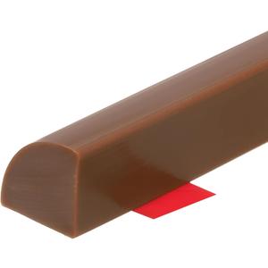 uxcell Flexible Molding Trim, 20 Inch Flexible Quarter Round Molding Silicone Peel and Stick Trim Self Adhesive Shower Water Barrier for Corner Decor Bathroom Kitchen, Brown