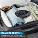 5 x Handy Laundry Foldable Shower Caddy - Collapsible, Portable, Drainage Hole, Carry Handle, Large Compartments, Great Organizer for Camp, Travel, Gym, and Dorm (Black)