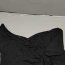 MakeMeChic Women's Summer Crop Top Solid Short Sleeve Twist Front Tee T-Shirt (Medium, Black)