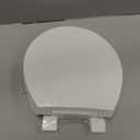Round Toilet Seat, Standard 16.5 Slow/Soft Close Round Toilet Seat for Round Toilets, No-Slam Quiet-Close Lid, Easy-to-Install, White, Durable Never-Loosen Design