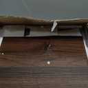 Veegle Nightstand,Modern Bedside Table with Storage Drawer and Open Wood Shelf, Accent Night Stand with Solid Wood Legs for Living Room, Bedroom and Small Spaces,Easy Assembly (Walnut Brown-Rattan)