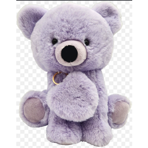 Holiday Home 10-Inch Plush Bear with Keychain - Purple