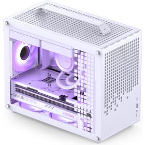 JONSBO/JONSPLUS Z20 White Micro-ATX Mini Tower Pc Case,with Detachable Carrying Handle, Mini Size, High-Performance Hardware Compatible, Support 240AIO, H160mm Cooler, White