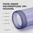 Airthereal Whole House Water Filter Housing, Sediment Filters for Well and City Water, 20"x4.5" Sediment Whole House Water Filter Cartridges with 3/4" NPT Port, Pre-Filtration System (Clear Housing)