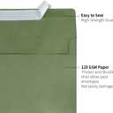 Granhoolm 100 Pack Green 5x7 Envelopes,Sage Green A7 Envelopes,5.25 x 7.25 Inch,120 Gsm Thick Paper,Self Seal,Gift card envelopes,Envelope 5x7 for Invitations(5.25 x 7.25 in)