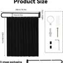 U Shape Privacy Partition Curtains for Room Divider,78.5" W x 86" H