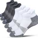 BERING Men's Athletic Running Ankle Socks Cushioned (6 Pairs)