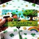 2 x St. Patricks Day Money Envelopes For Cash - 10 Slots Cash Gift Card Holders Surprise Envelope, Fun Creative Money Gift Idea for Women, Men, Kids, Teens, Parents, Friends (Green, 1Pcs)