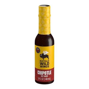 Buffalo Wild Wings Chipotle Hot Sauce, 5 fl oz, Medium Hot Dipping Sauce, Marinade and Seasoning for Chicken Wings and Pork Ribs, Made with Chipotle Peppers