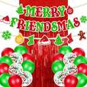 Merry Friendsmas Party Decorations Merry Friendsmas Banner Christmas Sign Banner for Kids Boy Girl Good Friends Celebrate Merry Christmas Xmas Holiday Party Decorations