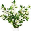 Melorca&Guilla Artificial Plants,3PCS 32" Green Faux Branches for Vase Faux Stems Greenery Stems,Artificial Branches Fake Plants for Shop Garden Office Home Dcor (3, Daphne)