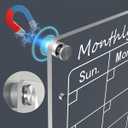 Magnetic Acrylic Calendar for Fridge,2 Pack 11"x15" Clear Fridge Calendar Dry Erase Magnetic Planning Boards Set for Refrigerator with 8 Colorful Highlight Markers