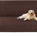 U-NICE HOME Futon Sofa Covers Reversible Sofa Slipcover Armless Furniture Protector Couch Cover Water Resistant (Futon, Coffee/Beige)