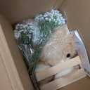 Amyhill 4 Sets Bear Baby Shower Centerpieces Baby Shower Table Decorations with Bears Wooden Crates Bamboo Baskets Artificial Flowers for Birthday Wedding Gender Reveal Party(Classic)