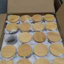 BGraceyy 16 oz 20 pcs Glass Jars with Bamboo Lids, Stackable Clear Food Storage Jars, Airtight Kichen Glass Pantry Storage Containers with Lids for Rice, Candy, Sugar, Flour, Nuts, Cookie, Spice Only 1 without a lid