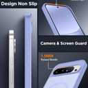 SPIDERCASE Magnetic for Google Pixel 10/Pixel 10 Pro Case, Military Grade Drop Protection Slim Translucent Matte Shockproof Anti-Fingerprint Phone Case for Pixel 10/10 Pro, Light Purple