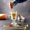 4Pcs Bumble Bee Cocktail Stirrers Swizzle Sticks Stainless Steel 7.5" Coffee Beverage Stir Sticks with Gold Decor Top for Mixing Cocktail, Hot Cocoa, Creamer