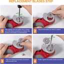 VLOXO WA2300 Blades Replacement Power Rotary Blades Compatible with VLOXO AT001 Cordless Electric Scissors Electric Cutter Blades(1-1/2")