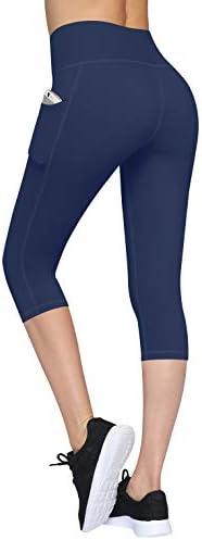 Fengbay High Waist Yoga Pants, Pocket Yoga Pants Tummy Control Workout Running 4 Way Stretch Yoga Leggings , Size medium