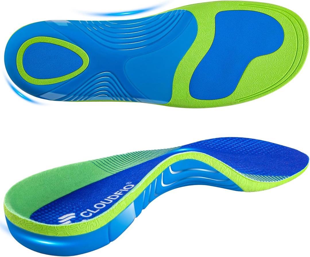 Cloudflo Plantar Fasciitis Insoles for Men Women,High Arch Support for Pain Relief,Shoe Inserts Orthotic for Flat Feet,Work Boot Insoles for Shock Absorbing Inserts, Size: MEN 7-8|WOMEN 9-10(275mm)
