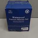 Padded King Mattress Protector, Breathable Waterproof Mattress Pad Cover Fitted Deep Pocket 8"-21", Soft Noiseless Mattress Cover Washable Cooling for Home Hotel Bedroom, White