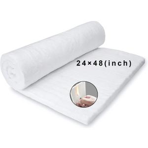 48"x24" x1" (Thick) Ceramic Fiber Blanket Fireproof Insulation Baffle Rated to 2400F, High-Temperature Resistance for Oven Stoves, Kilns,Forges
