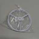 PATIKIL 6 Inch Lamp Shade Ring, 2 Set Metal Lamp Shade Frame Wire Lampshade Frame DIY Drum Strong Ring Lampshade Holder for Table Floor Lamp, White