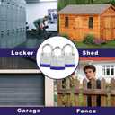 SEPOX Trinity Keyed-Alike Padlocks Outdoor, Reinforced Laminated Steel Body Heavy-Duty 1-9/16" 40MM, Uncuttable Standard Shackle, 3-Pcs-Lock, 6-Pcs Same Keys, for Gym Locker, Toolbox, Shed, Storage