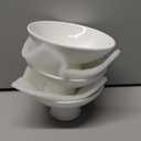 HillSpring 8oz Small Porcelain Footed Bowls, 5" White Pedestal Bowls for Nuts, Desserts, Ice Cream, Creme Brulee and Pudding, Oven Safe, Set of 3