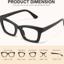 Blue Light Blocking Glasses Women/Men,Rectangular Fashion Retro Frame Fake Glasses,Computer Gaming Glasses,Blue Light Glasses for Woman, Black + Red + Black Pink